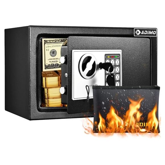 Fire Resistant Money Safe Box for Home with Fireproof Bag Cash Hidden, Security - Picture 1 of 5